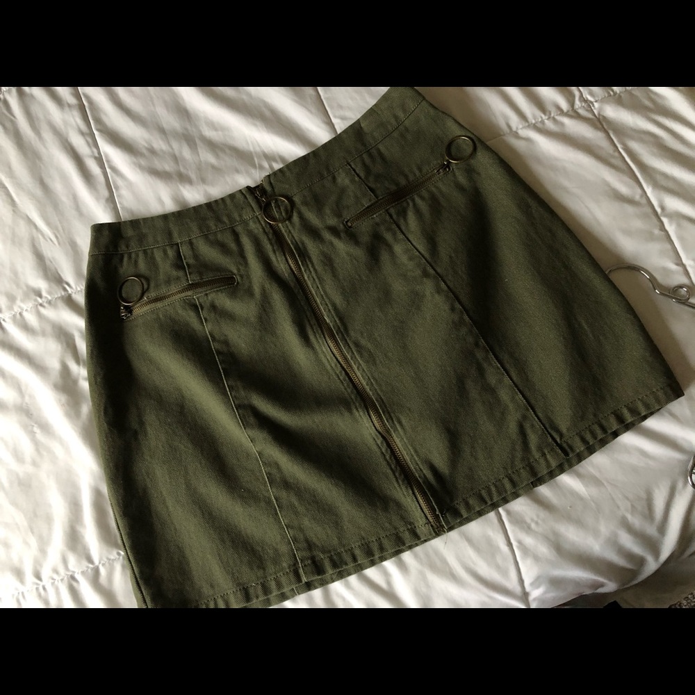 SOLD Dark green mini skirt